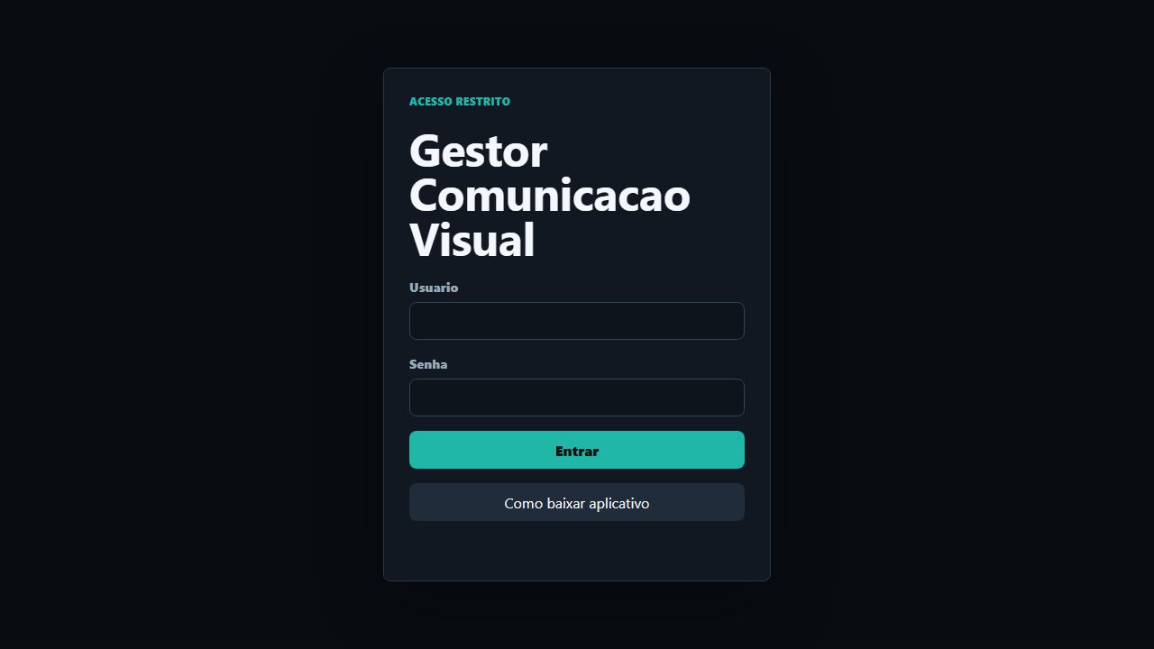 Sistema de gestão para comunicação visual